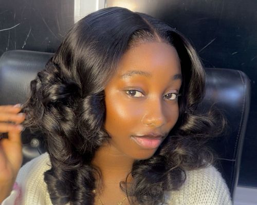 Closure wig installation at Timi Hairtertainment in Lekki, Lagos
