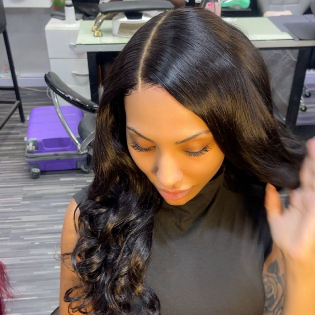 Closure hair installation by Timi Hairtertainment, Lekki, Lagos