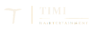 Timi Hairtertainment logo, white version
